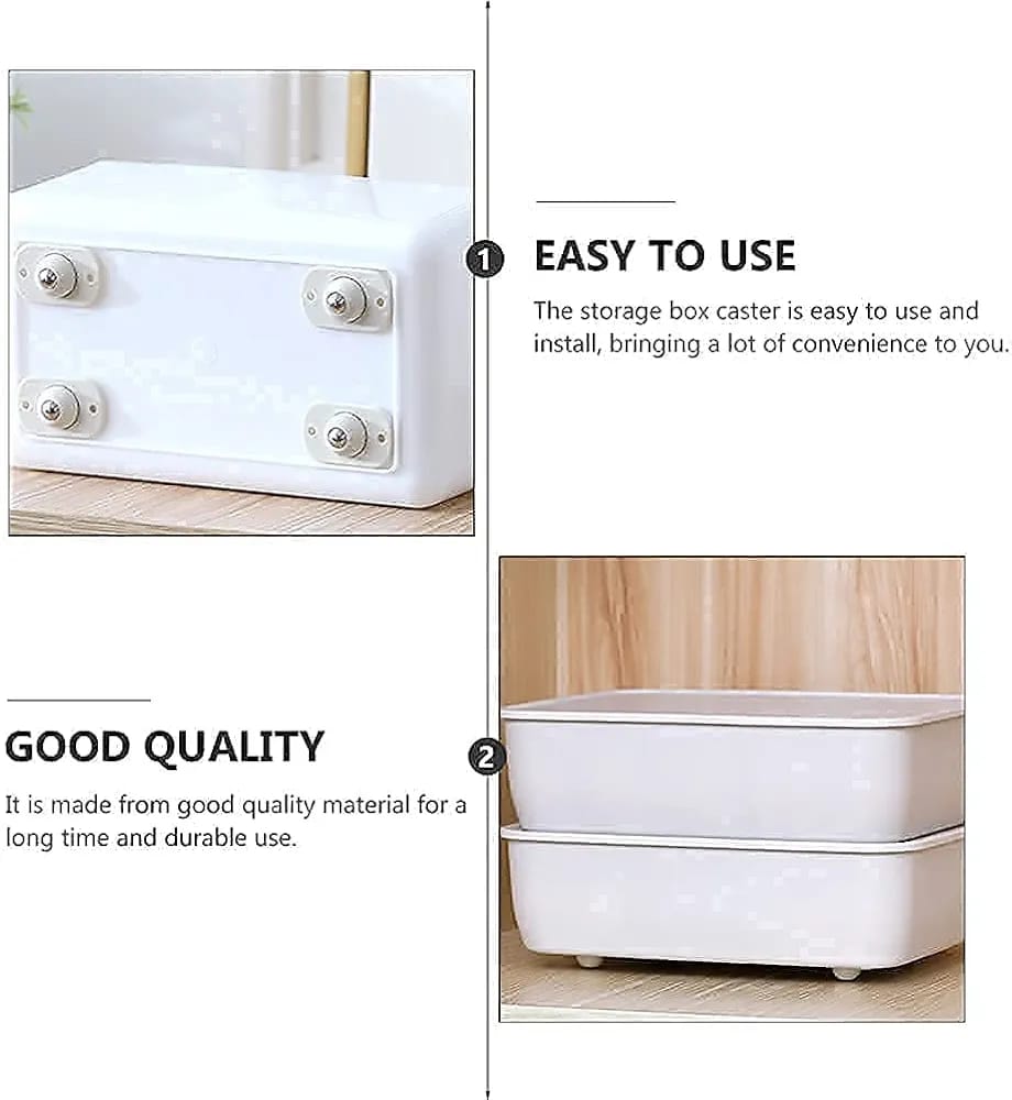 Mini Swivel Casters Wheels,Stainless Steel Self Adhesive,360 Degree Rotation Pulley,Universal Wheels At The Bottom Of The Storage Box,Swivel Caster Wheels For Furniture (Pack of 12) Cash on Delivery