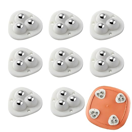 Caster Wheel Self Adhesive Caster Wheel 360° Swivel Wheels for Furniture,  Small Appliance, DIY Modification Moving Table Heavy Duty Caster Wheels (White)