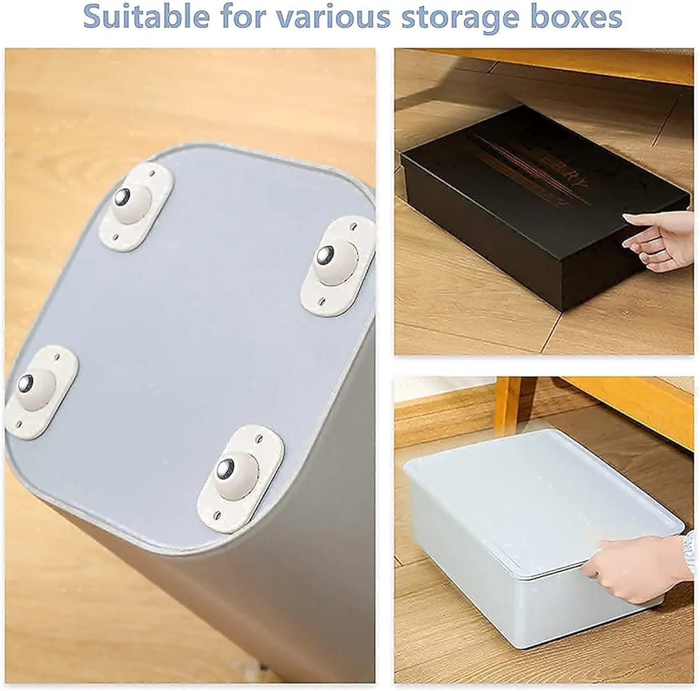 Mini Swivel Casters Wheels,Stainless Steel Self Adhesive,360 Degree Rotation Pulley,Universal Wheels At The Bottom Of The Storage Box,Swivel Caster Wheels For Furniture (Pack of 12) Cash on Delivery